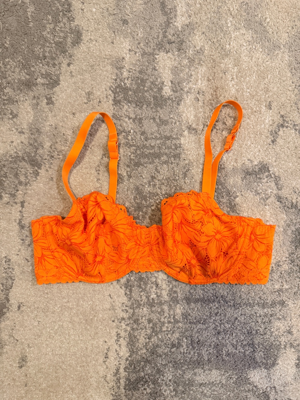 Aerie  Bright Orange Lace Bra